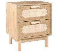 2 Drawer Bedside Table COSTELLO Light Brown
