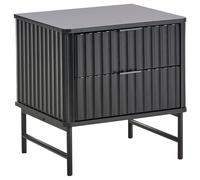 Beliani 2 Drawer Bedside Table Glastonbury Black