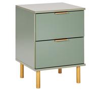 2 Drawer Bedside Table Green WALPOLE