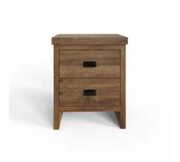 2 Drawer Bedside Table Knotty Oak