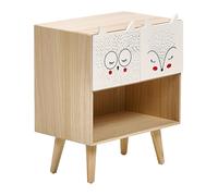 2 Drawer Bedside Table Light Wood RUPERT