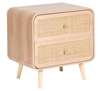 2 Drawer Bedside Table SCONE Light Brown