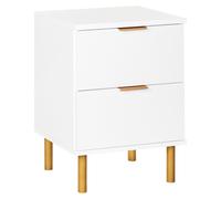 2 Drawer Bedside Table WALPOLE White