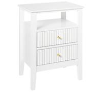 2 Drawer Bedside Table White ASSISI