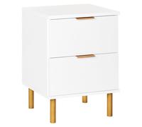 2 Drawer Bedside Table White WALPOLE