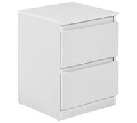 Beliani 2 Drawer Bedside Table WINNIPEG White, White