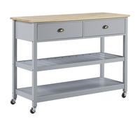 2 Drawer Kitchen Trolley Grey NAVARINO