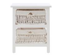 2 Drawer Maize Baskets Storage Unit, Delivered Fully Assembled Premier Housewares White One Size