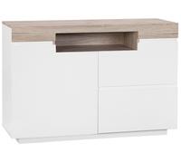 2 Drawer Sideboard White with Light Wood MARLIN