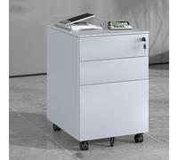 2-Drawer Vertical Mobile Filing Cabinet with Lockable Storage, 5-Wheel Design for Easy Mobility, Ideal for Office Organization and Document Security