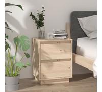 Vidaxl Bedside Cabinet 40X35X50 Cm Solid Wood Pine, Brown