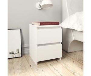 2 Drawers Wooden Bedside Table Cabinet Nightstand Bedroom Storage Furniture