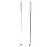 2 Drinking Straw Cleaning Brush Long - Bristle Cleaner for Stainless Steel Drink Straws Heavy Duty Brushes for Washing Glass Silicone Metal Straws Tea Pot Spout Mini Micro Bottle