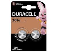 2 DURACELL 2016 Lithium Batteries CR2016 DL2016 ECR2016