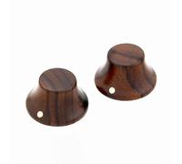 2 Ebony Wood Bell Knobs Push-On Allparts PK-3197-0E0