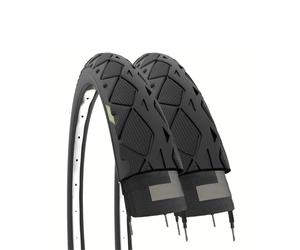 2 Ecovelò Slick Tires 26 X 1.50 40-559 40mm Black MTB Hybrid