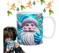 (2) Effect Mugs | 350ml Effect Coffee Mug with Handle | Beverage Container Photobooth Props Santa Claus Drinking Cup for Milk, Juice