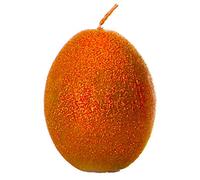 2 Egg Shaped Candles Deep Copper Sparkly Textured Effect Ovoid Shape