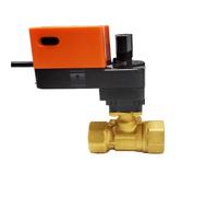 2'' Electric Control Valve 2way Brass, Analog Signal 0-10V or 4-20mA modulating for Water Flow Regulation(0-10V)