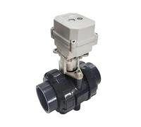2“ Electric Valve Plastic True Union DN50 Motorized 15Nm Actuator IP67 with Power Off Return Metal Gears(Npt-dc12-cr202)