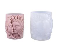 2 Embossed Lady Cylinder Silicone Molds for, Epoxy Resin Soap Gypsum Home Decoration Craft Wedding