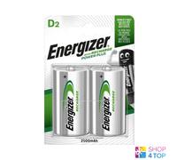 2 ENERGIZER RECHARGEABLE D HR20 BATTERIES POWER PLUS NiMH 1.2V 2500mAh MONO NEW
