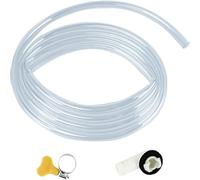 2 Entities 6 Foot Refrigerating Structure Drain Hose Replacement Set with Standard Attachments and Metal Fasteners for Impermeable Condensate Effluent Split Conditioning Drainpipe Link