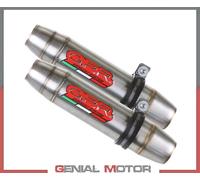 Gpr Exhaust Systems Deeptone Inox Dual Triumph Street Triple 675 07-12 Homologated Slip On Muffler Silver Homologated