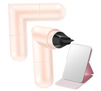 2 Eyeliner Stamps, Waterproof Eyeliner with 1 Compact Mirror, Small, Two Styles to Choose From, Waterproof and Sweat-Resistant, Not Easy to Smudge Quick Makeup (Black + Brown)