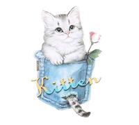 2 Farben Nette Katze Eisen Patches Shirt Pullover Kleider Rucksäcke T-Shirt Jeans Rock Westen Schal Hut Tuch Zubehör, 2# praktisch und beliebtPraktisches Design, langlebig.