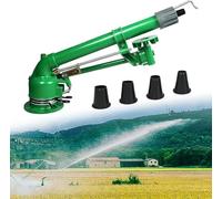 2" Farm Irrigation Sprinklers, Impulse Impact Sprinkler, Adjustable Impact Sprinkler for Large Areas,Watering Spray with 4 Replacement Nozzle, for Farm Lawn Garden Irrigation Industrial Dust Removal