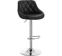 2 Faux Leather Gas Lift Swivel Bar Stools Metal Footrest