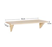 Core Products Shelf Kit 1180mm - Solid Pine Wood, Natural Sanded