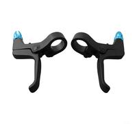2 Finger Aluminum Alloy Brake Levers Set Mountain Bike Brake Control System Compatible with Mechanical Disc Linear Pull Brakes Lightweight Design for Kids Bicycle(Blue)