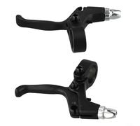 2 Finger Aluminum Alloy Brake Levers Set Mountain Bike Brake Control System Compatible with Mechanical Disc Linear Pull Brakes Lightweight Design for Kids Bicycle(Silver)