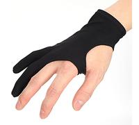 2-Finger Anti-Mistouch Sketching Gloves for Graphics Tablet, Comfortable Breathable Painting Tools for Artists, Black Nylon Material, 1 Pc, Suitable for Designers and Digital Artists (XS)