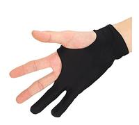 2-Finger Anti-Mistouch Sketching Gloves for Graphics Tablet, Comfortable Breathable Painting Tools for Artists, Black Nylon Material, 1 Pc, Suitable for Designers and Digital Artists (M)