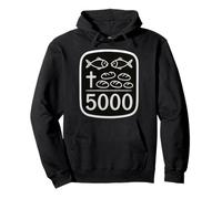 2 Fish 5 Breads Jesus Feeds 5000 Cross Christian Bible Verse Pullover Hoodie