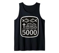 2 Fish 5 Breads Jesus Feeds 5000 Cross Christian Bible Verse Tank Top
