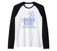 2 Fishes 5 Breads Jesus Feeds The 5000 Christian Bible Verse Raglan Baseball Tee