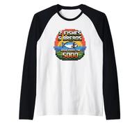 2 Fishes 5 Breads Jesus Feeds The 5000 Christian Bible Verse Raglan Baseball Tee