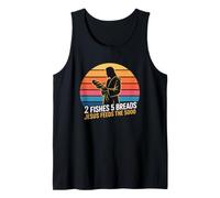 2 Fishes 5 Breads Jesus Feeds The 5000 Christian Bible Verse Tank Top
