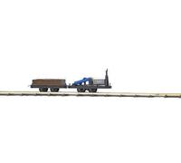 2 flat wagons engineering team Busch 12217