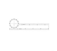 -2 Flight Navigation Slide Rule, High Visibility Transparent Protractor for Paper Charts, Lightweight Measuring Ruler with for Scale Conversion for Pilots
