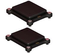 2 Floors Subwoofer Isolation Stand,Speaker Isolation Feet Platform,Riser Stabilizer Base,With Fixed Copper Nail, For Standard Speaker (Color : Black, Size : 33x38cm)