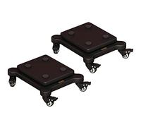 2 Floors Subwoofer Isolation Stand,Speaker Isolation Feet Platform,Riser Stabilizer Base,With Mobile On Wheels, For Standard Speaker (Color : Black, Size : 33x38cm)