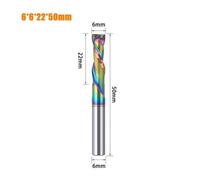 2-Flute Carbide End Mill Router Bit with DLC for Nano-Coating, 6mm/6.35mm Shank Spiral Milling Cutter for High-Speed Cutting, Anti-Vibration & Smooth Chip Discharge