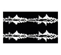 2 Foil Christmas Garland Decoration Silver & White Garland 2.7M