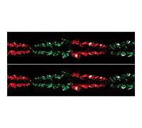 2 Foil Christmas Garlands Decoration Premier Green & Red Garland 2.7M