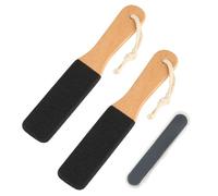 2 Foot Files for Hard Skin&4 Pedicure Tools, Double Sided Foot Rasp Foot Scrubber Hard Skin Remover, Foot Pumice Stone Foot File with Wooden Handle for Remove Dry Dead Skin Corns Calluses Feet Care